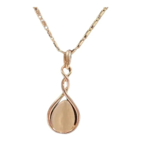 Rose Tone Swirl Earring and Necklace Set - Picture 2 of 6